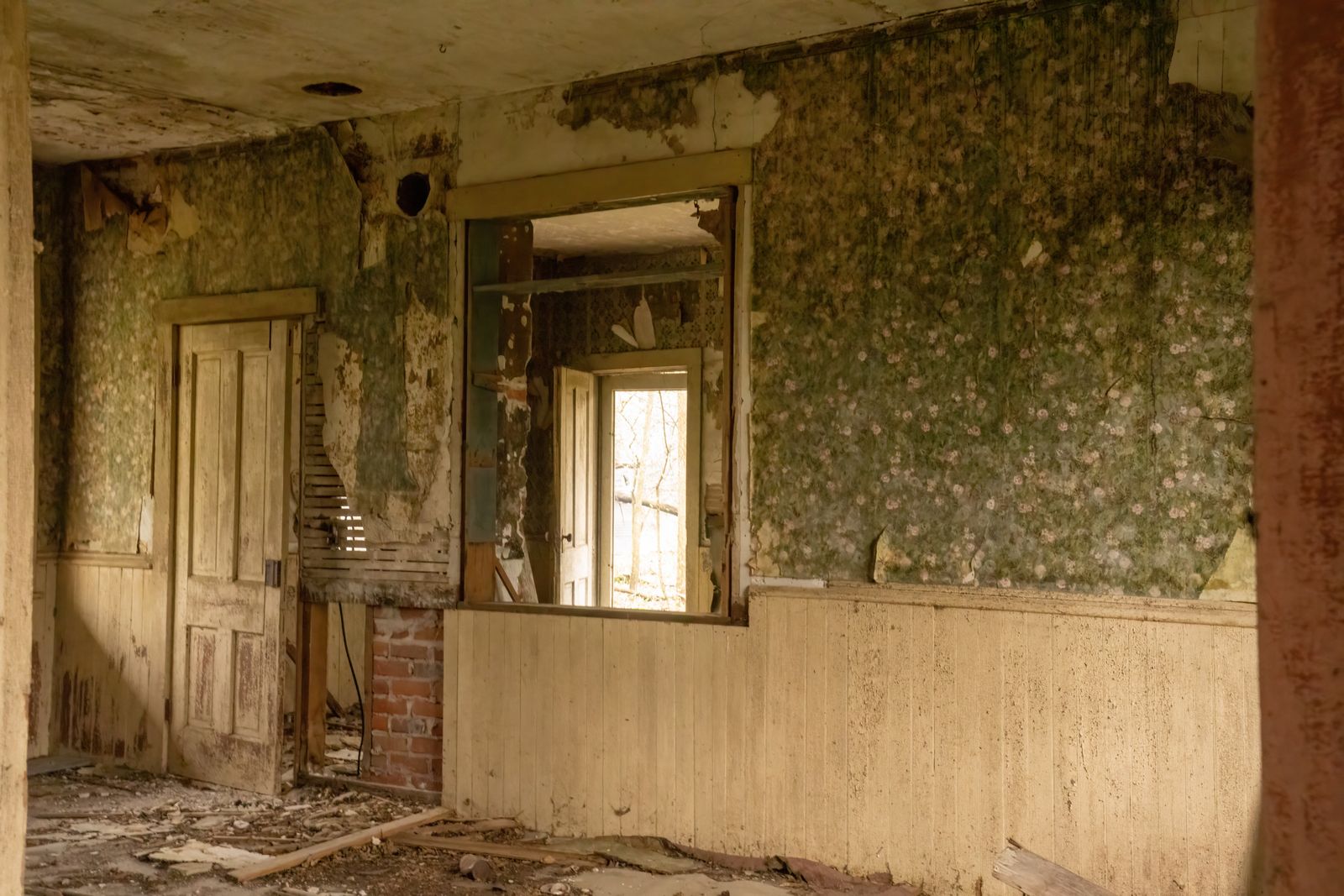 A 1926 frame house taken back to studs, before