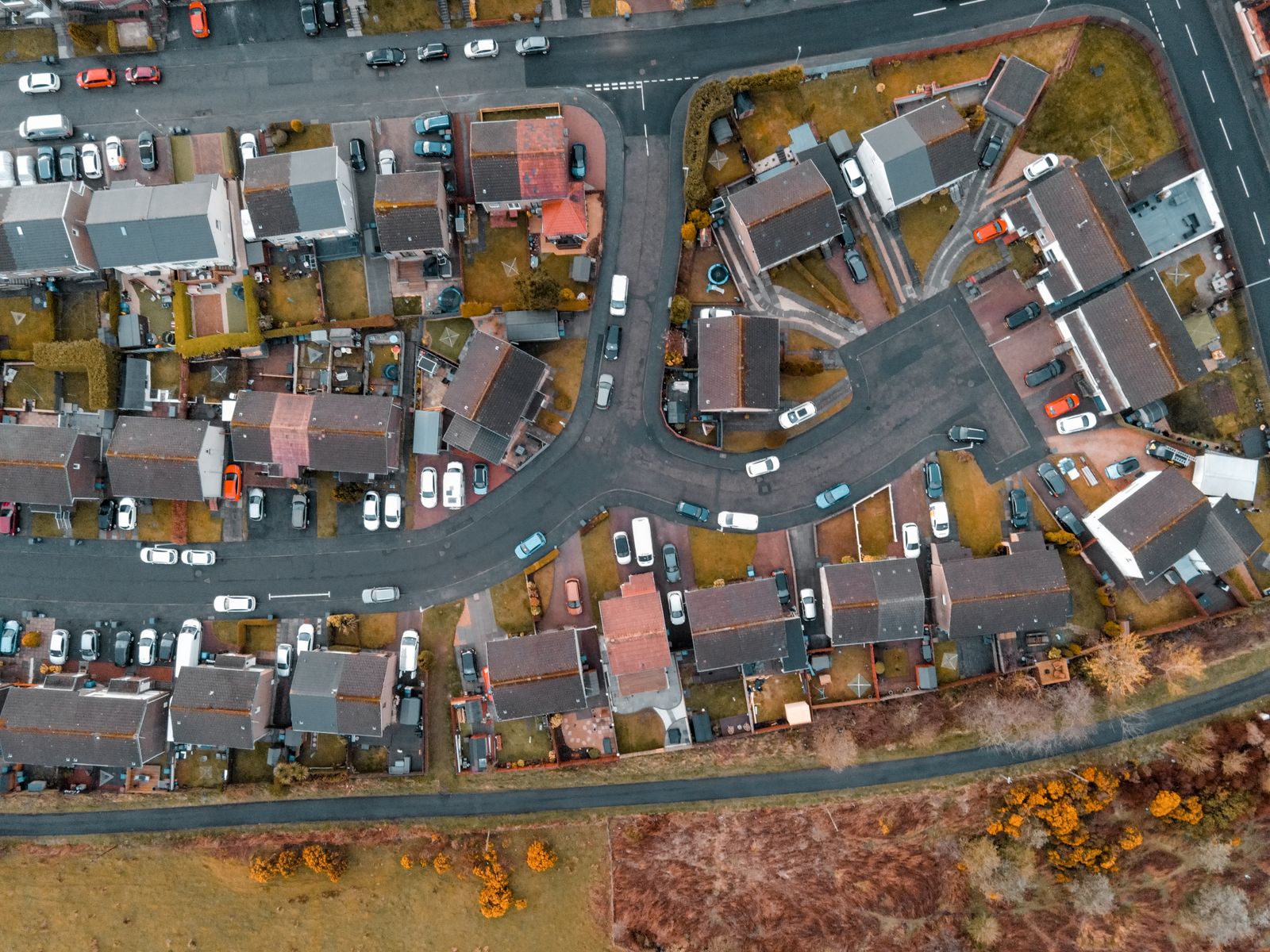 Aerial view of Jacksonville area neighbourhoods